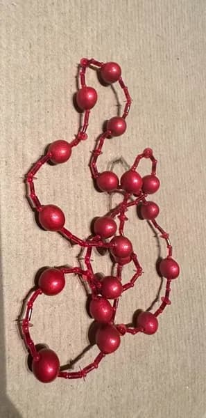 Винтажные бусы бордовые, СССР, 78 см