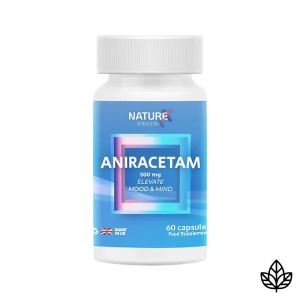 Анирацетам Aniracetam 500 mg 60 капсул "Elevate Mood & Mind" NatureX