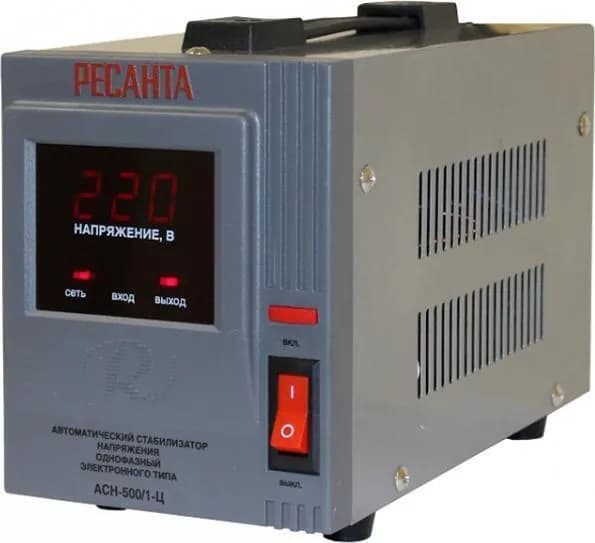 Стабилизатор напряжения Ресанта АСН-500/1-Ц 0.5кВА однофазный