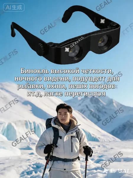 Бинокль ночного видения 500 м, очки для наблюдения за природой и пейзажами, ИК подсветка