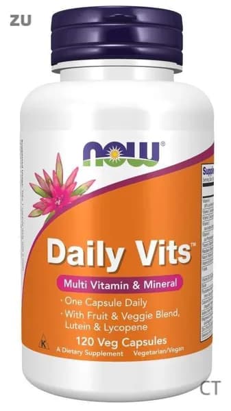 Мультивитамины + Минералы 120 капсул NOW Daily Vits Multi