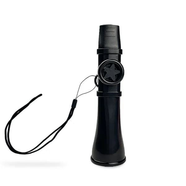Казу-диджериду портативная из пластика чёрная с ремешком