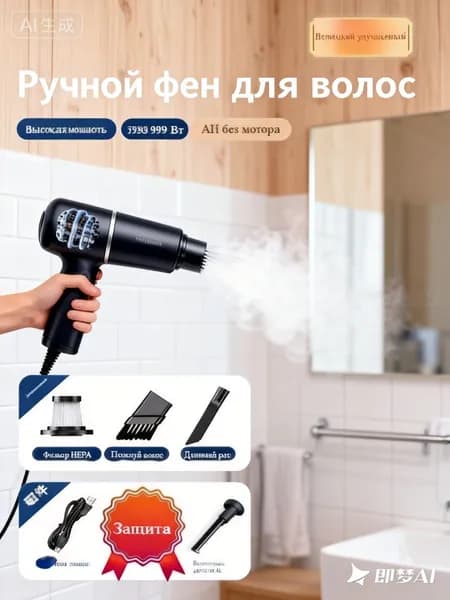 воздуходувка 850Вт 21В совместима с Makita садовая/для мангала/пк, ручной формат
