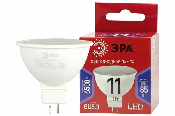 Лампа светодиод 11Вт GU5.3 6500К 880Лм RED LINE MR16-11W-865-GU5.3 ЭРА