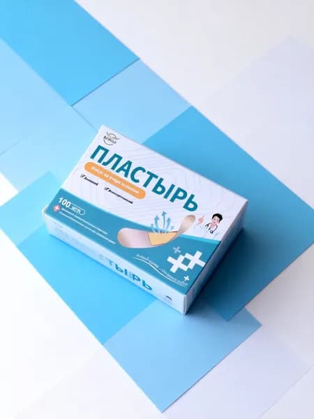 Пластырь бактерицидный на полимерной основе телесный / Лейкопластырь бактерицидный влагостойкий 25 72 мм, 100шт