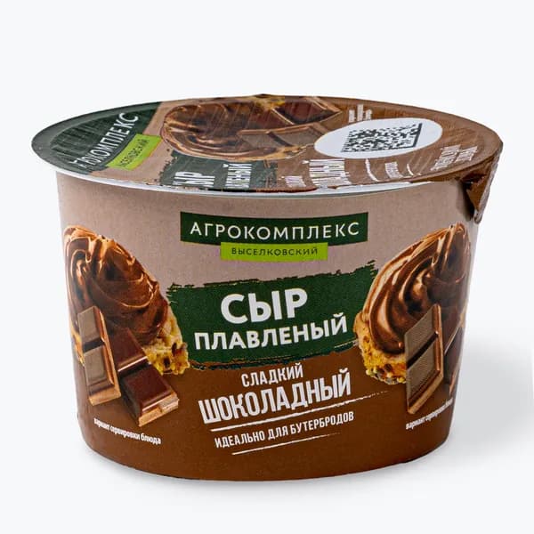 Сыр плавленый сладкий, шоколадный 30%, 80 г, Агрокомплекс