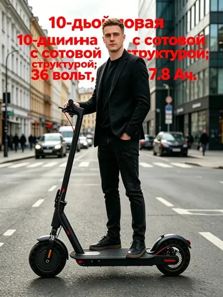 Электросамокат MG1050, черный матовый