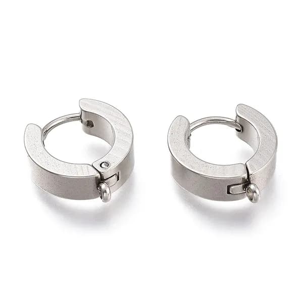Устойчивые к потускнению серьги-кольца Huggie Hoop из нержавеющей стали 201, с вертикальной петлей, с булавками для сережек из хирургической нержавеющей стали 316, кольцо, 4 шт