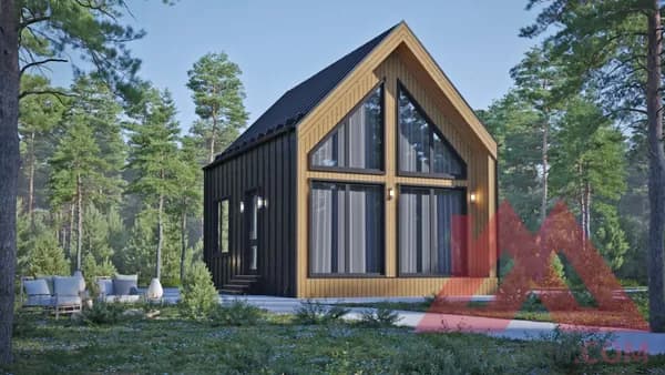 Архитектурное решение каркасного барнхауса "Артик" 5*7 40 м. кв.