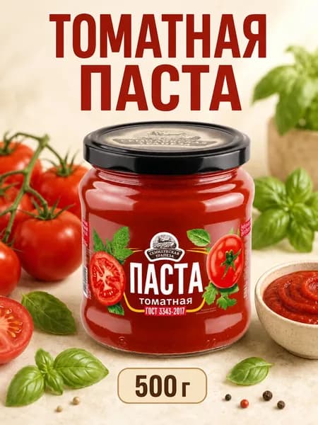 Томатная паста 500 грамм, 1 банка
