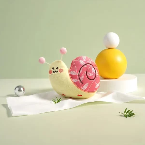 Милая плюшевая игрушка в форме улитки для чистки зубов собак