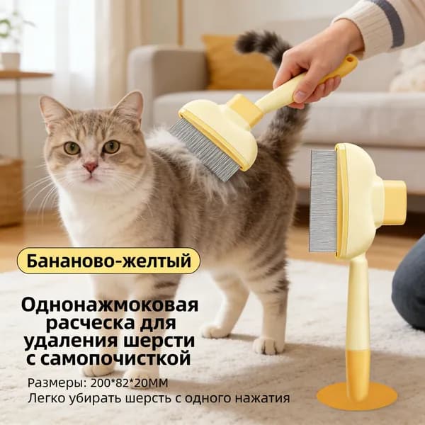 Расческа Для Домашних Животных С Открытым Узлом И Плоскими Зубьями