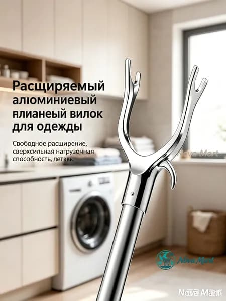 Штанга для доставая высоких вещей 100 см, металлическая, прочная