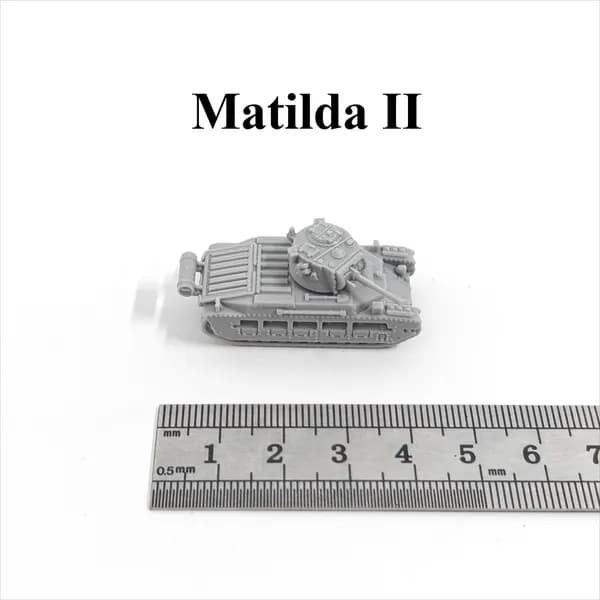 Миниатюрная модель танка в масштабе 1:144, изготовленная из смолы с помощью 3D-печати, Вторая мировая война, Великобритания, Франция, Италия, Польша, Япония, танки H39/Matilda/Churchill/Char B1
