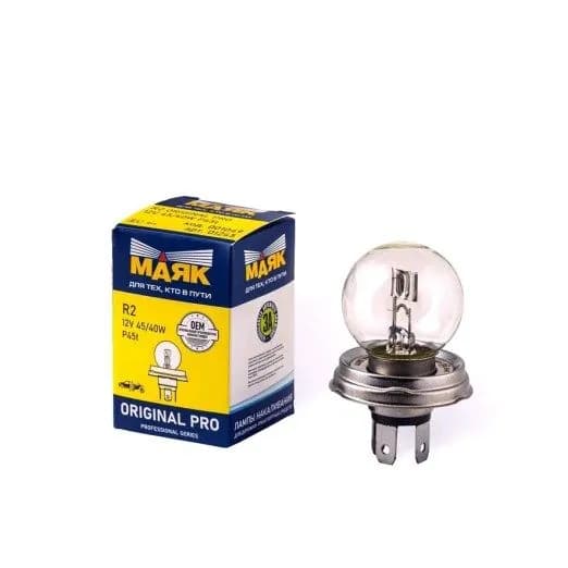 Лампа R2 12V 45/40W (P45t) фарная Original Pro (МАЯК)