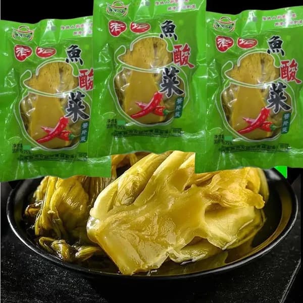 Квашеная капуста по-сычуаньски, маринованные овощи для рыбных блюд, кислый вкус, большая упаковка