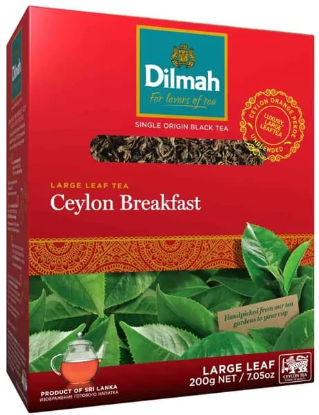 Чай черный Dilmah Цейлонский завтрак, 200 г, 1 шт