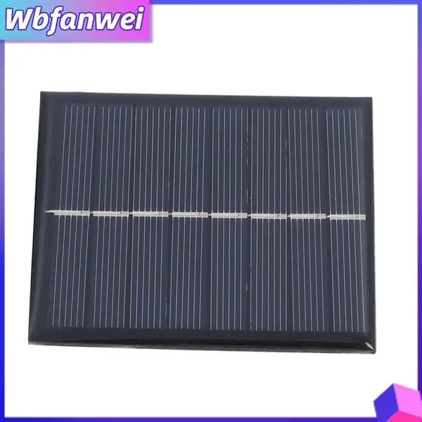 1W солнечные панели, портативные, для зарядки аккумуляторов