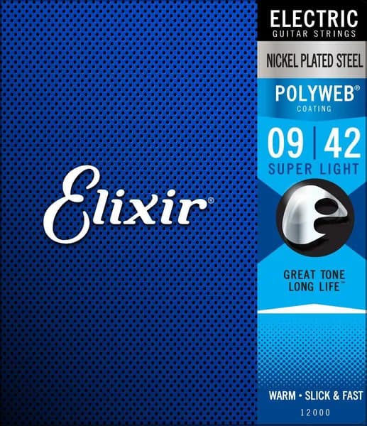 Струны для акустической гитары Elixir 12000 Nanoweb Люминофор медный,09-042