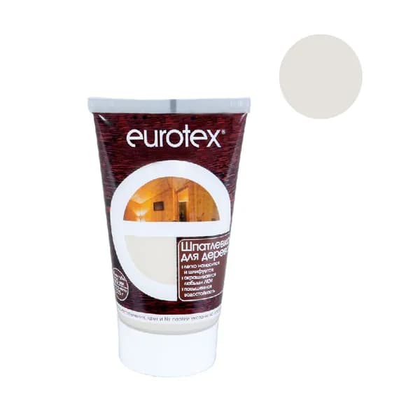 Шпатлевка акриловая EUROTEX по дереву, белая, вес 0.225 кг