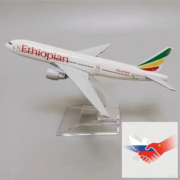 Металлическая Модель Самолета Боинг 777, Эфиопских Авиалиний Ethiopian Airlines B777