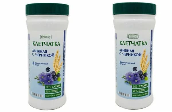 Сибирская клетчатка Клетчатка льняная с черникой, 280 г, 2 шт