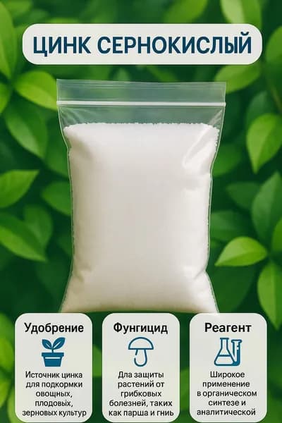 Цинк сернокислый, 300г , для сада и огорода, универсальное удобрение, от грибков