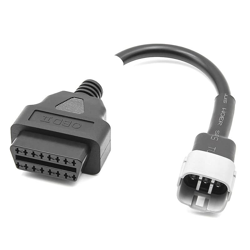 Адаптер "OBD" для мотоциклов Suzuki, переходник 6-pin/на OBD2 16-pin: кабель диагностики в корпусе ABS.