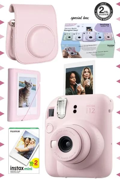 Instax mini 12 + 20 картриджей + набор фоторамок...