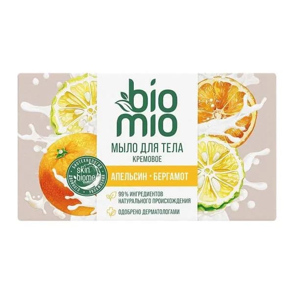 Кремовое мыло для тела апельсин/бергамот Biomio 140г