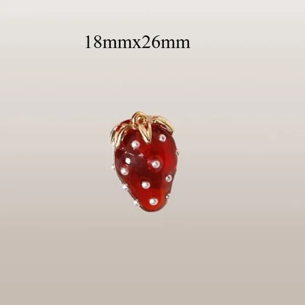 Подвески клубника из смолы, DIY брелоки для украшений
