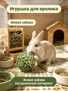 Травяной шар для грызунов 2 шт., игрушка-лакомство из тимофеевки, шар для сточки зубов, натуральная погрызушка для кролика и морской свинки, сено для кролика,