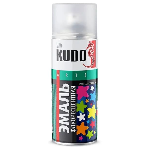 Краска флуоресцентная KUDO, зеленый, аэрозоль, 520мл