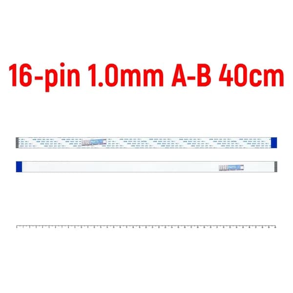 Шлейф FFC 16-pin Шаг 1.0mm Длина 40cm Обратный A-B AWM 20624 80C 60V VW-1