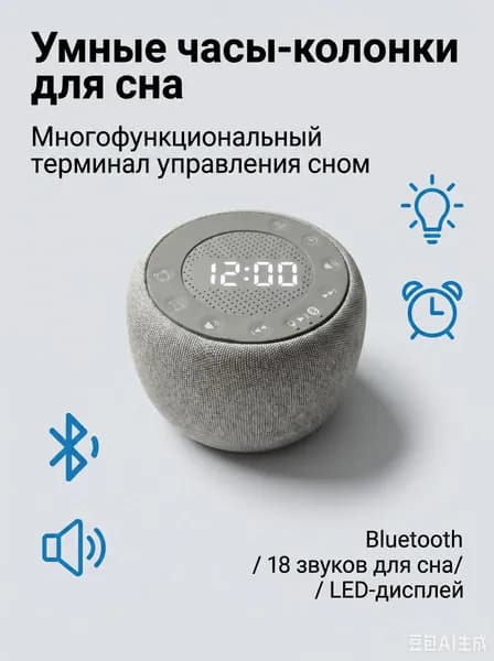 Умная Bluetooth колонка-будильник для сна