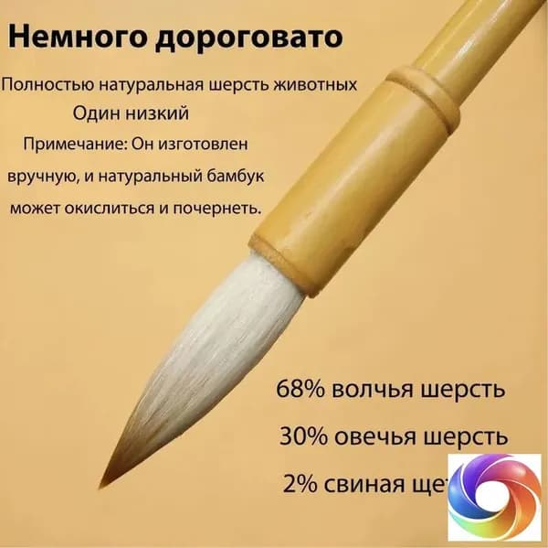 Кисть для рисования Круглая, 1 шт.