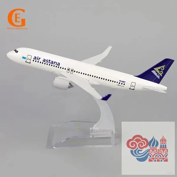 Металлическая Модель Самолета, Эйр Астана Аэробус 320, Казахстан Airbus 320