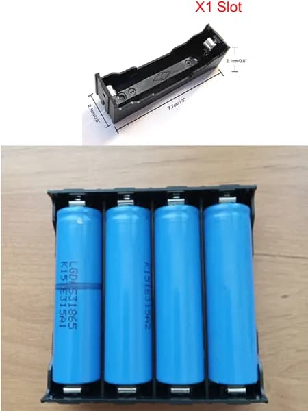 4 разъема DIY ABS 18650 Внешние батареи 1x2x3x4x18650