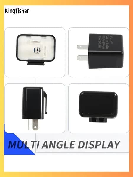 Регулируемое 2-контактное реле мигания 12V для мотоциклетных LED-поворотников , водонепроницаемое / настройка 50 200 уд./мин.