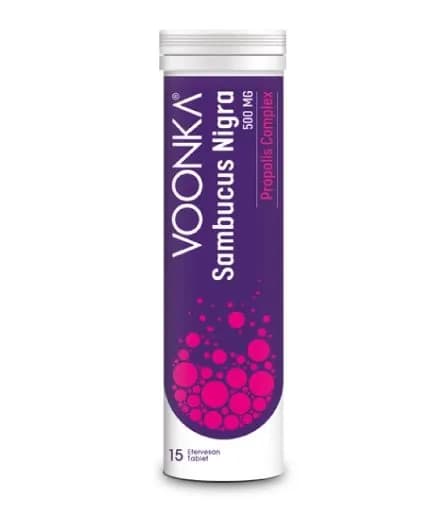 Voonka Sambucus Nigra Propolis Comp эфервесцирующие таблетки чёрная бузина, витамин C, прополис, цинк и витамин D15