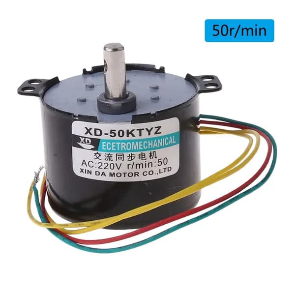 50KTYZ Магнитный синхронный двигатель AC220V 2,5-50 об/мин, комплект низкоскоростных мотор-редукторов