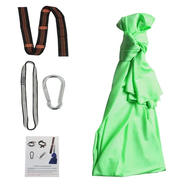 Детский эластичный сенсорный гамак-качели для indoors, зелёный, 100 280 см