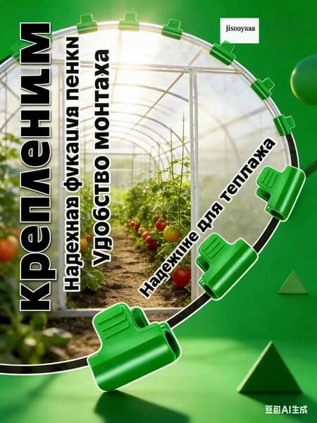 Клипсы для парника20 х 30мм, Пластик, 50 шт