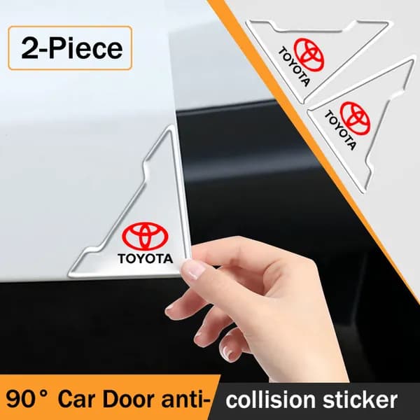 Автомобиль Toyota под прямым углом наклейки от столкновения 1 пара