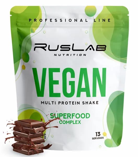 MULTI VEGAN PROTEIN SHAKE-белковый коктейль для веганов,вегетарианцев (416 гр),вкус шоколад