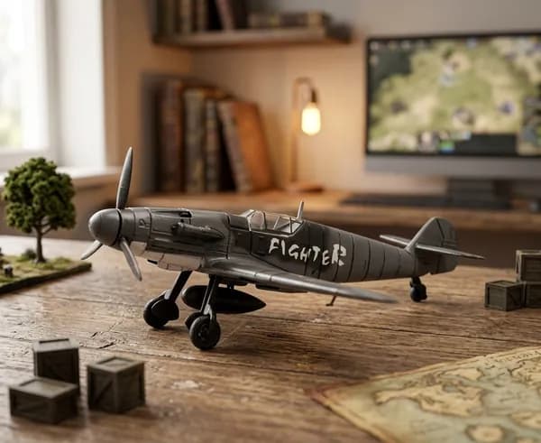 Цветная сборная модель самолета Мессершмитт Bf 109 1:48 Графитная раскраска