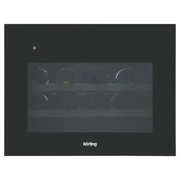 Винный шкаф встраиваемый Korting KFW 501 SL GN, черное стекло