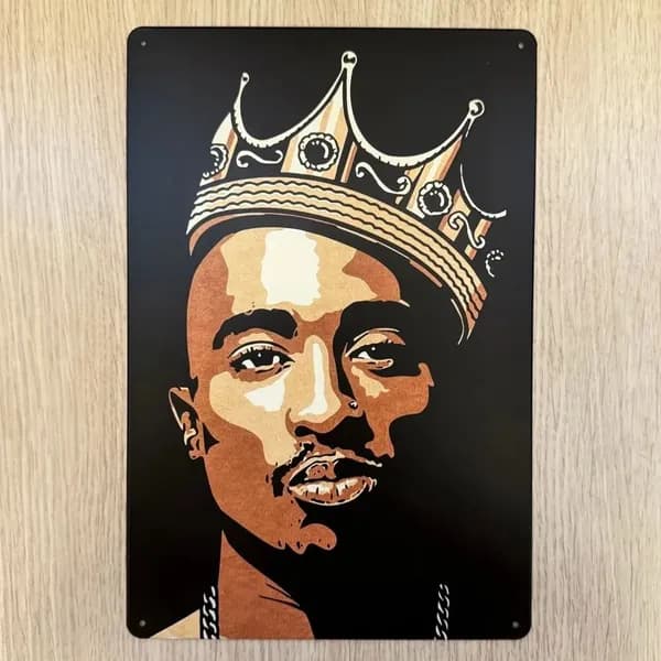 Табличка металлическая интерьерная Рэп Rap 2Pac