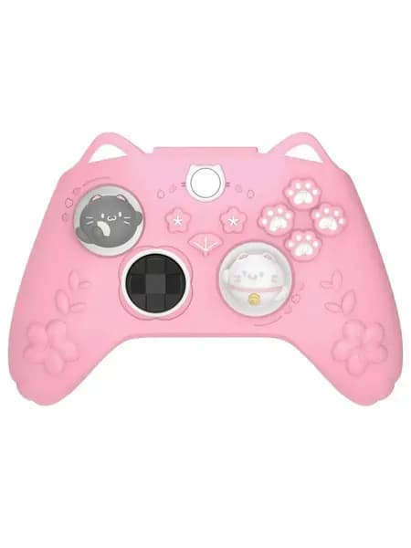 Силиконовый чехол Cherry Blossoms Kitten для Xbox Series X/S, мягкая защита для Xbox Core Wireless Controller, розовый