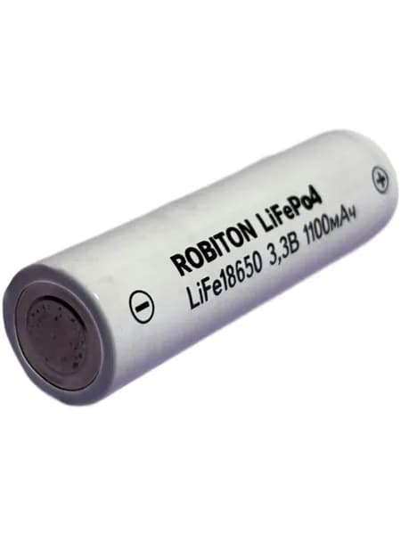 LiFePO4 аккумулятор Robiton 18650 3,3 V 1100 mAh - 1 шт.